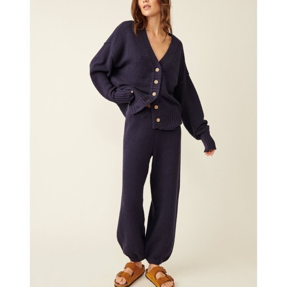 Free People Sweaters - Free People Hailee Cardi 2-Piece Set In Peacoat